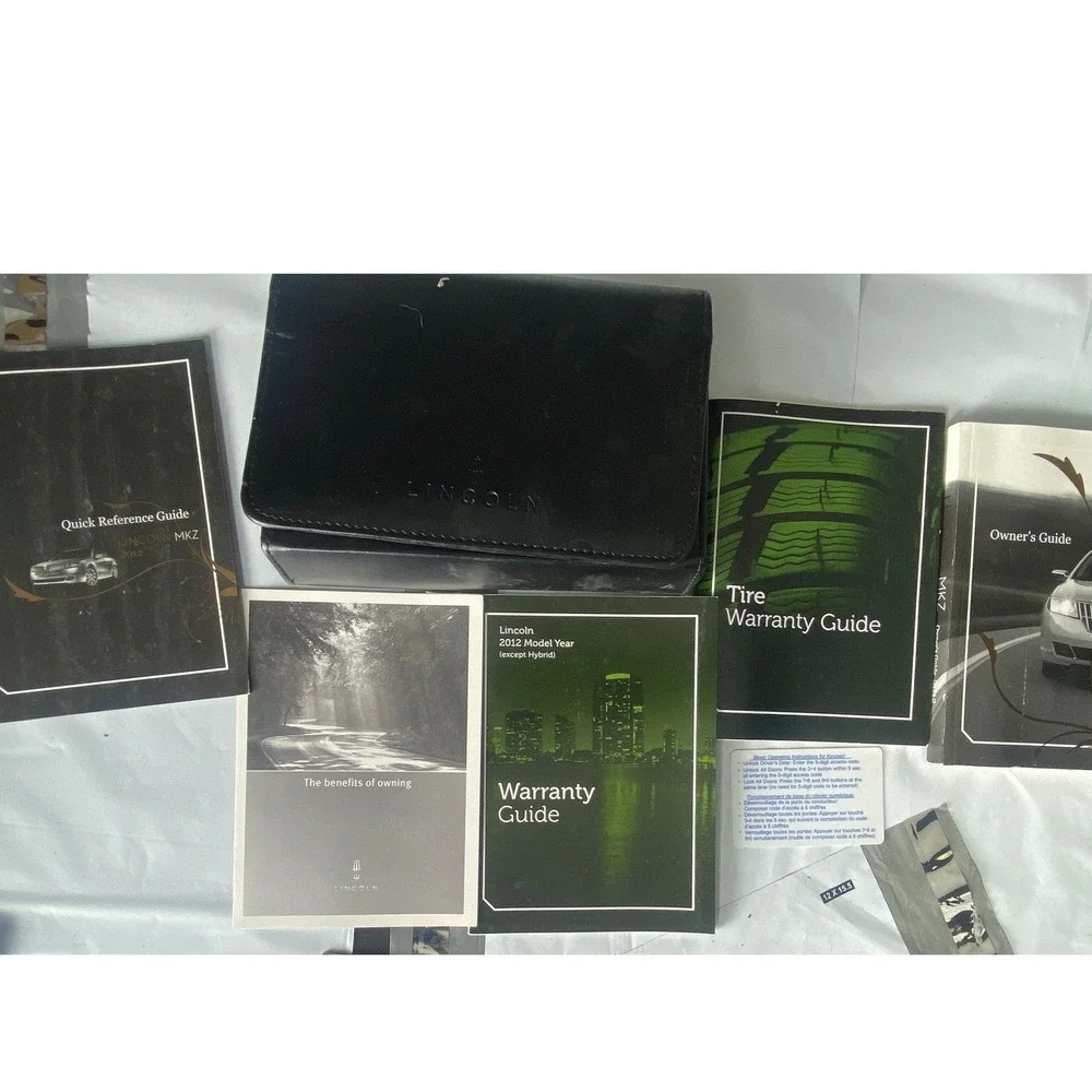Lincoln OEM Black Leather Owner's Manual Wallet Portfolio Genuine‎ Factory Case